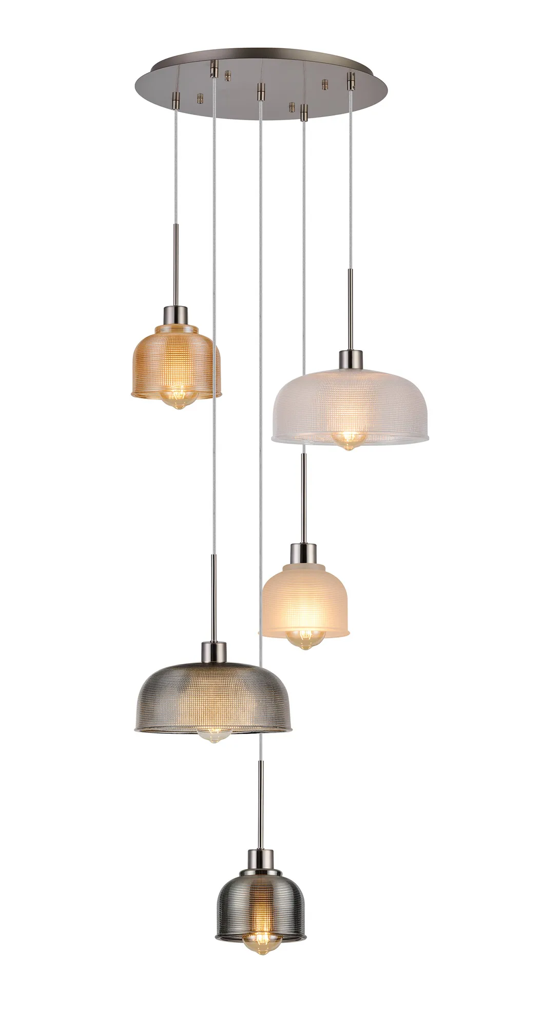 Lori Satin Nickel Ceiling Lights Deco Multiple Pendant Lori Satin Nickel Ceiling Lights Deco Multiple Pendant